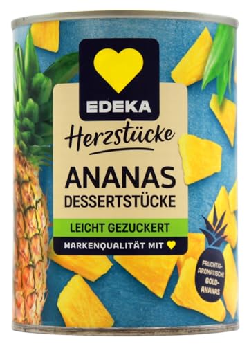 Herzstücke Ananas Dessertstücke leicht gezuckert, 12er Pack (12 x 340g) von Edeka Herzstücke