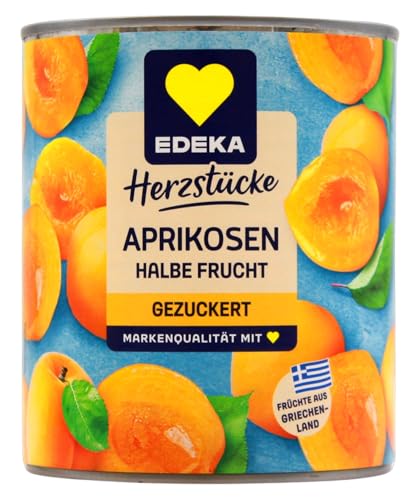 Herzstücke Aprikosen halbe Frucht gezuckert, 6er Pack (6 x 480g) von Edeka Herzstücke