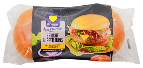 Herzstücke Brioche Burger Buns, 5er Pack (5 x 250g) von Edeka Herzstücke