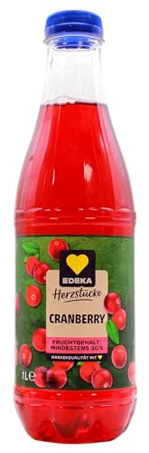 Herzstücke Cranberry Saft, 6er Pack (6 x 1 l) EINWEG von Edeka Herzstücke