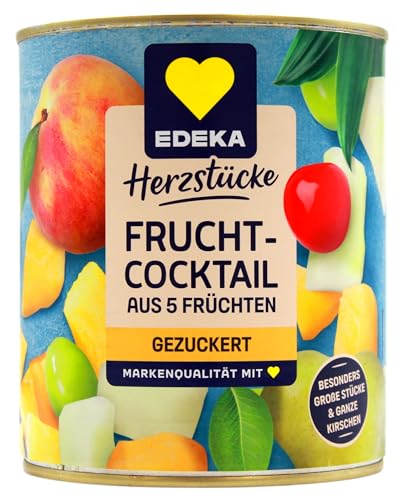 Herzstücke Fruchtcocktail aus 5 Früchten gezuckert, 12er Pack (12 x 500g) von Edeka Herzstücke