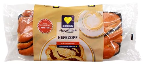 Herzstücke Hefezopf mit Mohnfüllung, 6er Pack (6 x 440g) von Edeka Herzstücke