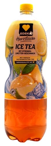 Herzstücke Ice Tea mit Zitronen-Limetten-Geschmack, 12er Pack (12 x 1.5 l) EINWEG von Edeka Herzstücke