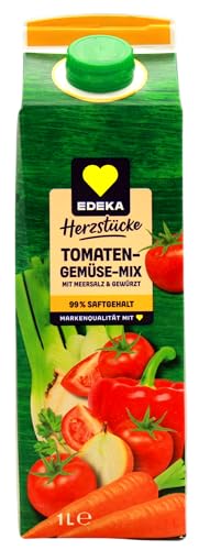 Herzstücke Tomaten-Gemüse-Mix Saft, 8er Pack (8 x 1 l) von Edeka Herzstücke