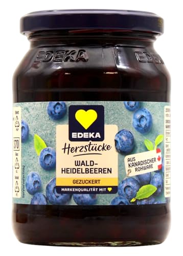 Herzstücke Waldheidelbeeren gezuckert, 6er Pack (6 x 125g) von Edeka Herzstücke