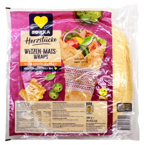 Herzstücke Weizen-Mais-Wraps, 14er Pack (14 x 380g) von Edeka Herzstücke