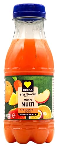 Herzstücke milder Multi Saft, 24er Pack (24 x 0.33 l) EINWEG von Edeka Herzstücke