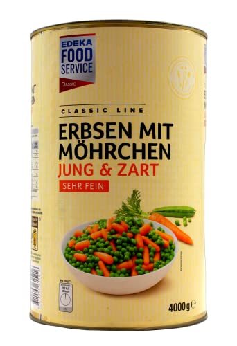 Classic Line Erbsen mit Möhrchen jung & zart sehr fein, 3er Pack (3 x 2655g) von Edeka