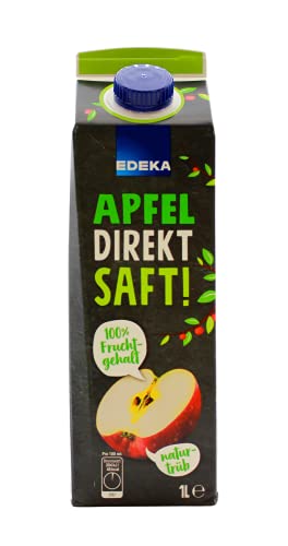 EDEKA Apfel Direktsaft Naturtrüb, 8er Pack (8 x 1 l) von Edeka