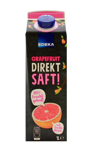 EDEKA Grapefruit Direktsaft mit Fruchtfleisch, 8er Pack (8 x 1 l) von Edeka