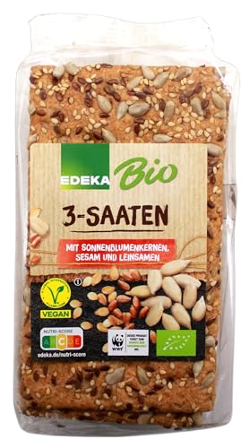 Edeka Bio 3-Saaten Knäckebrot, 10er Pack (10 x 200g) von Edeka