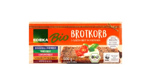 Edeka Bio Brotkorb in 5 Sorten, 12er Pack (12 x 500g) von Edeka