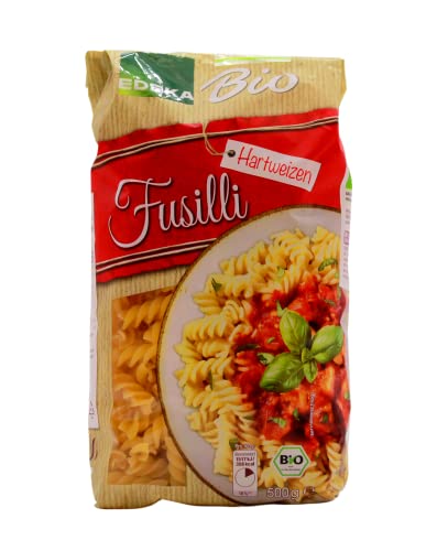 Edeka Bio Fusilli Hartweizen Nudeln, 12er Pack (12 x 500g) von Edeka