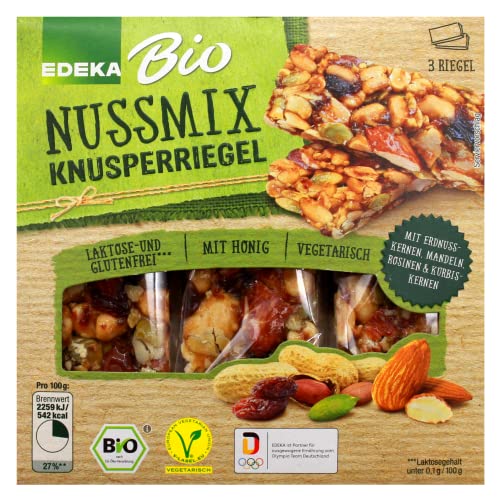 Edeka Bio Nussmix Knusperriegel, 10er Pack (10 x 75g) von Edeka