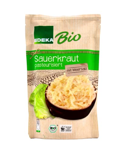 Edeka Bio Sauerkraut pasteurisiert mit Meersalz, 7er Pack (7 x 500g) von Edeka
