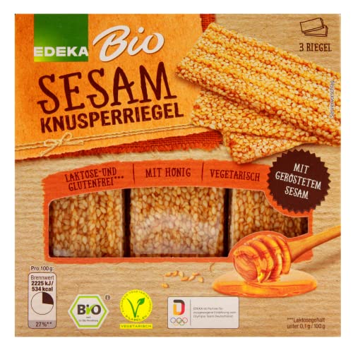 Edeka Bio Sesam Knusperriegel, 10er Pack (10 x 75g) von Edeka