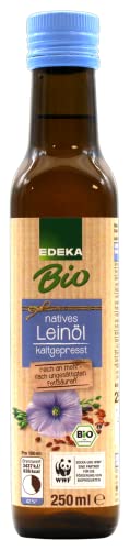 Edeka Bio natives Leinöl kaltgepresst, 6er Pack (6 x 250ml) von Edeka