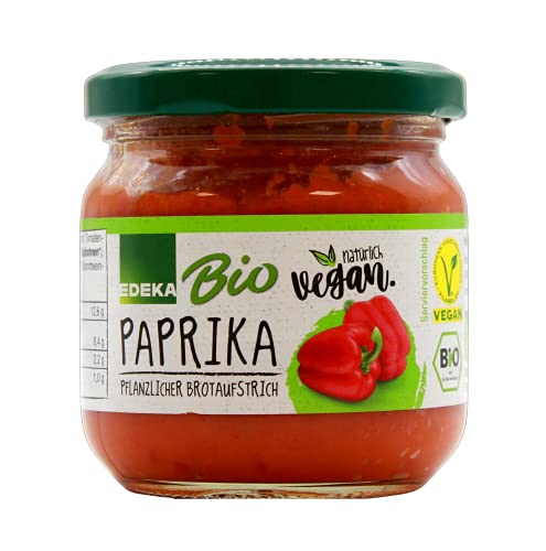 Edeka Bio pflanzlicher Brotaufstrich Paprika, 6er Pack (6 x 180g) von Edeka