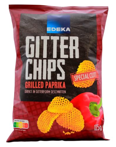 Edeka Gitterchips Grilled Paprika, 10er Pack (10 x 125g) von Edeka
