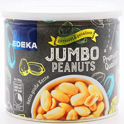 Edeka Jumbo Erdnüsse geröstet und gesalzen, 16er Pack (16 x 200g) von Edeka