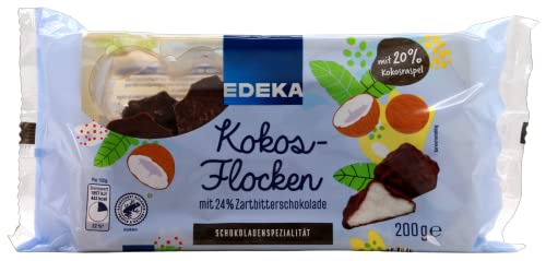 Edeka Kokos-Flocken mit 24% Zartbitterschokolade, 12er Pack (12 x 200g) von Edeka