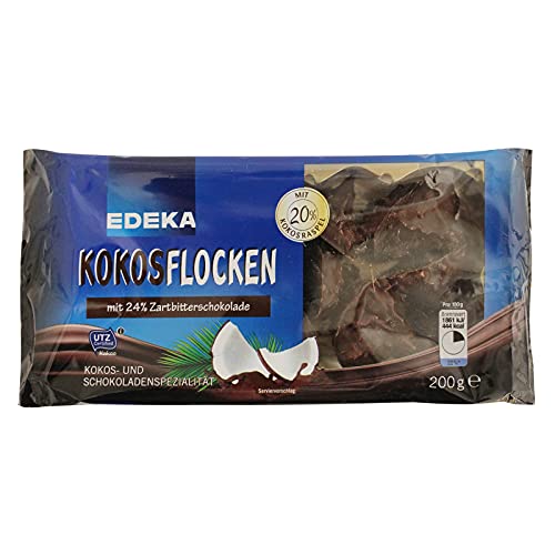 Edeka Kokosflocken Zartbitterschokolade 200 g von Edeka