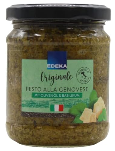 Edeka Originale Pesto Alla Genovese mit Olivenöl & Basilikum, 12er Pack (12 x 190g) von Edeka