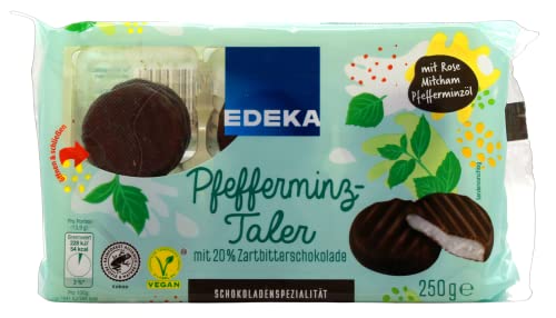 Edeka Pfefferminz-Taler mit 20% Zartbitterschokolade, 10er Pack (10 x 250g) von Edeka