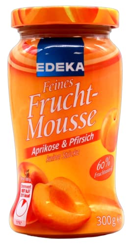 Edeka feines Fruchtmousse Aprikose & Pfirsich, 10er Pack (10 x 300g) von Edeka