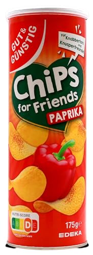 Gut & Günstig Chips for Friends Stapelchips Paprika, 15er Pack (15 x 175g) von Edeka