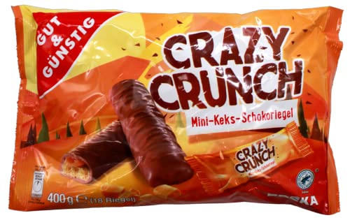 Gut & Günstig Crazy-Crunch mini Keks- Schokoriegel, 5er Pack (5 x 400g) von Edeka