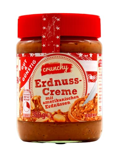 Gut & Günstig Erdnuss-Creme crunchy, 12er Pack (12 x 350g) von Edeka