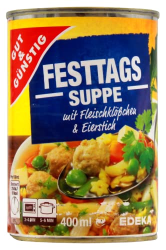 Gut & Günstig Festtags-Suppe, 12er Pack (12 x 400ml) von Edeka