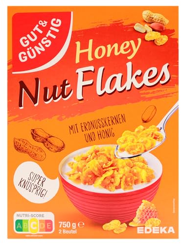 Gut & Günstig Honey Nut Flackes, 6er Pack (6 x 750g) von Edeka