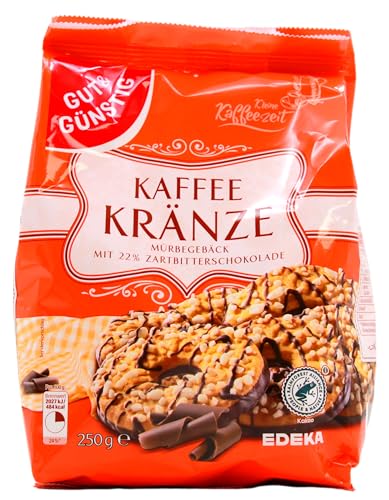 Gut & Günstig Kaffe-Kränze Mürbegebäck, 12er Pack (12 x 250g) von Edeka