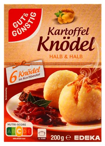 Gut & Günstig Kartoffel-Knödel halb & halb, 16er Pack (16 x 200g) von Edeka