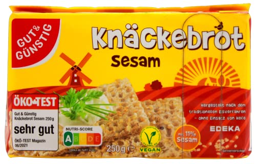 Gut & Günstig Knäckebrot Sesam, 12er Pack (12 x 250g) von Edeka