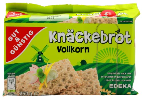 Gut & Günstig Knäckebrot Vollkorn, 12er Pack (12 x 250g) von Edeka