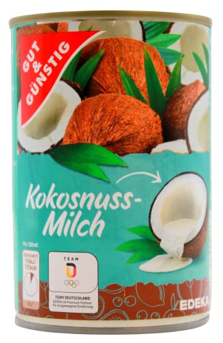 Gut & Günstig Kokosnuss-Milch, 12er Pack (12 x 400ml) von Edeka