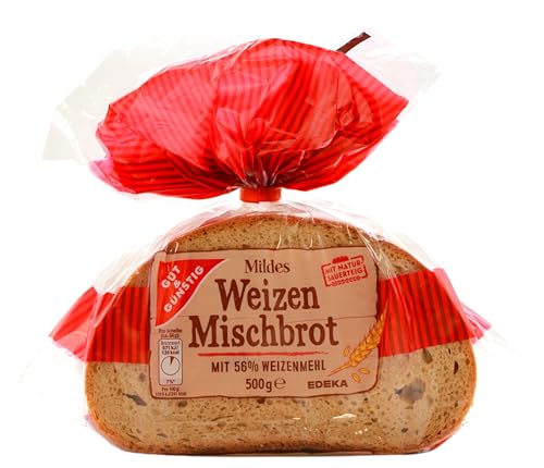 Gut & Günstig Mildes Weizen Mischbrot, 12er Pack (12 x 500g) von Edeka