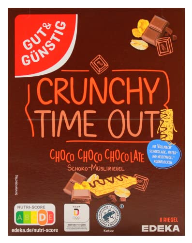 Gut & Günstig Crunchy Time Out Schoko-Müsliriegel, 9er Pack (9 x 200g) von Edeka