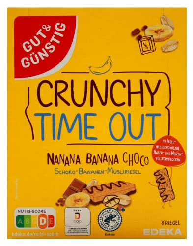 Gut & Günstig Crunchy Time Out Schoko-Banane-Müsliriegel, 9er Pack (9 x 200g) von Edeka