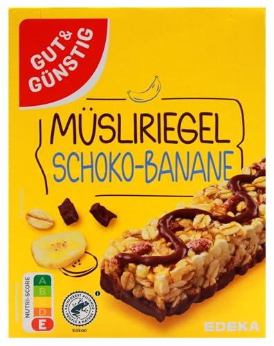 Gut & Günstig Crunchy Time Out Schoko-Banane-Müsliriegel, 9er Pack (9 x 200g) von Edeka
