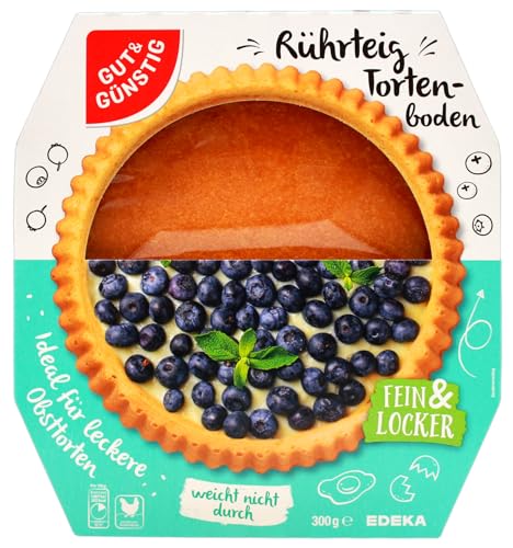 Gut & Günstig Rührteig Tortenboden, 9er Pack (9 x 300g) von Edeka