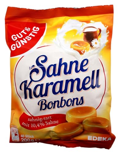 Gut & Günstig Sahne Karamell Bonbons, 10er Pack (10 x 200g) von Edeka