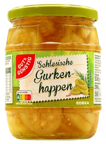 Gut & Günstig Schlesische Gurkenhappen, 12er Pack (12 x 290g) von Edeka