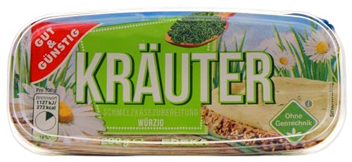 Gut & Günstig Schmelzkäsezubereitun Kräuter, 10er Pack (10 x 200g) von Edeka