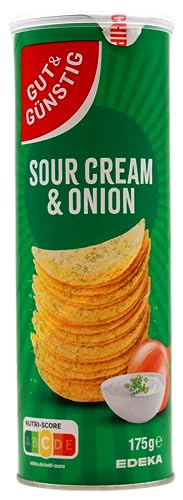 Gut & Günstig Sour Cream & Onion Stapelchips, 10er Pack (10 x 175g) von Edeka