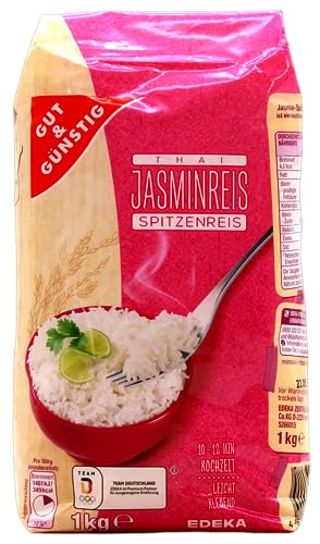 Gut & Günstig Thai Jasminreis Spitzenreis, 10er Pack (10 x 1 kg) von Edeka