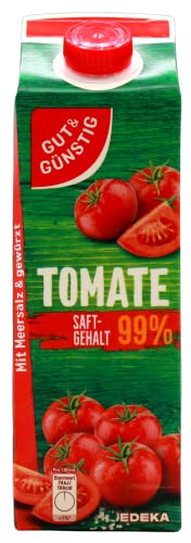 Gut & Günstig Tomate Tomatensaft, 8er Pack (8 x 1 l) von Edeka